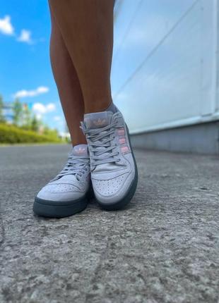Женские-подростковые кроссовки adidas forum low из замши ткани, размер 36-41