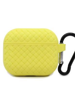 Airpods pro case — fabric pattern — yellow
