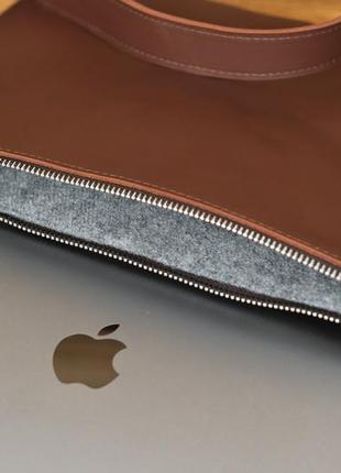 Кожаный чехол для macbook дизайн №44, натуральная кожа grand, цвет коричневый оттенок виски