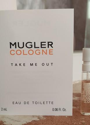 Mugler cologne, take me out, пробник