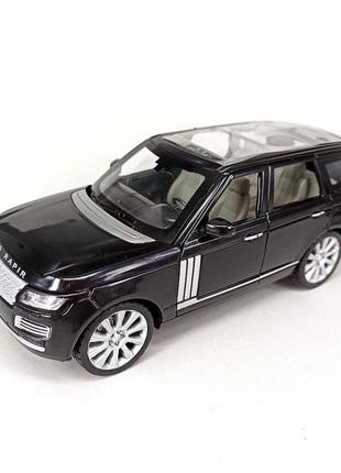 Модель автомобіля range rover. металева машинка рейндж ровер у якої горять фари та звучить мотор 1:24