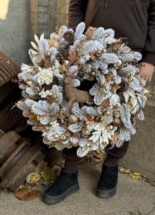 Новогодний венок. рождественский венок.
