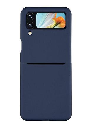 Чехол folding silicone samsung f721 galaxy flip 4 dark blue