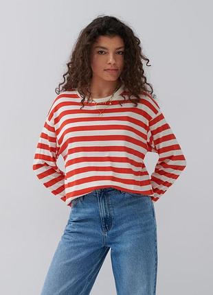 Лонгслинг в полоску h&amp;m 10