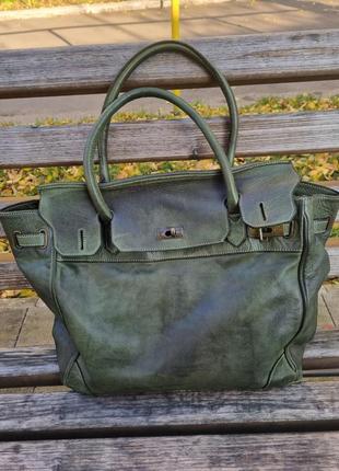 Кожаная сумка, сумка hermes, сумка