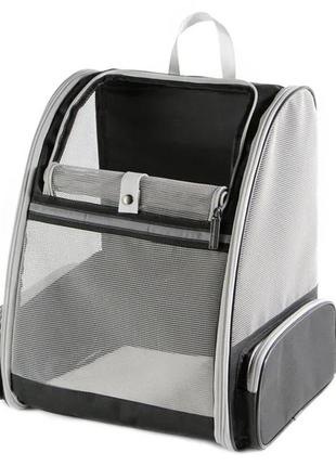 Рюкзак-переноска для котів та собак 41х28х35 cosmopet cp-42 black