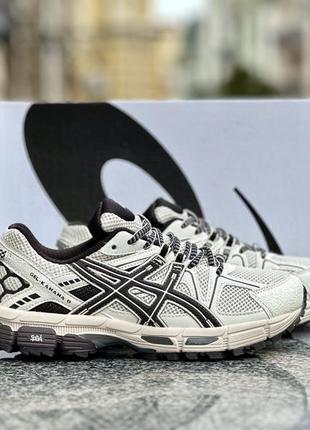 "мужские кроссовки asics gel kahana 8 white black "