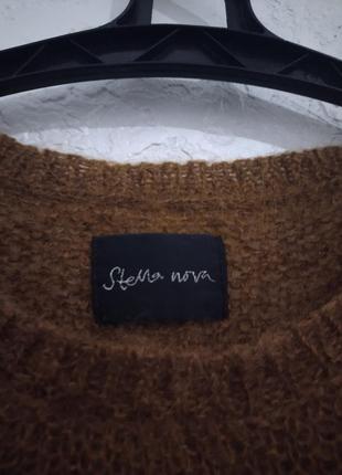 Светр коричневий, альпака, вовна stella nova 5