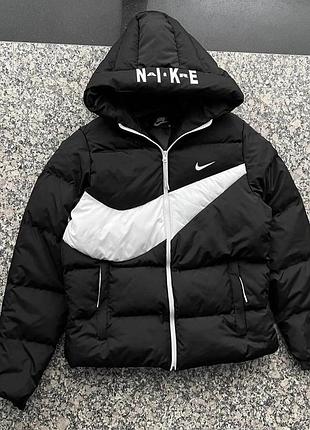 Зимняя куртка мужская пуховик nike big swoosh