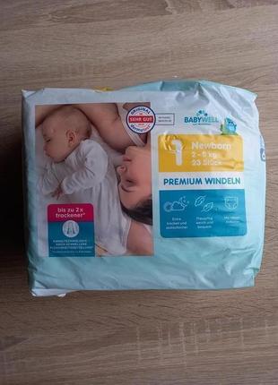 Подгузники baby well упаковка 23 штуки
