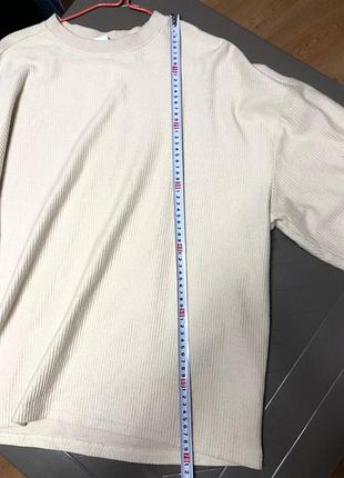 Толстовка лонгслив кофта мужская бежевая over size urban classics, размер l.