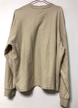 Толстовка лонгслив кофта мужская бежевая over size urban classics, размер l.