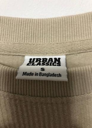 Толстовка лонгслив кофта мужская бежевая over size urban classics, размер l.