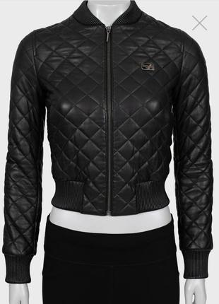 Куртка бомбер оригинал шкіра шкіряна philipp plein