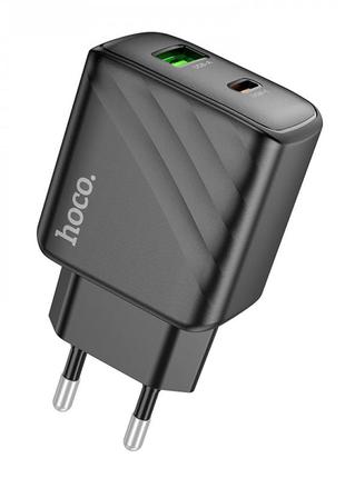 Home charger | 30w | pd | qc3.0 — hoco cs23a — black
