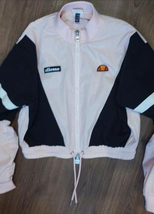 Женская куртка ветровка ellesse, укороченная куртка ellesse