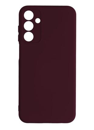 Чехол с рамкой камеры silicone cover a samsung galaxy m15 maroon