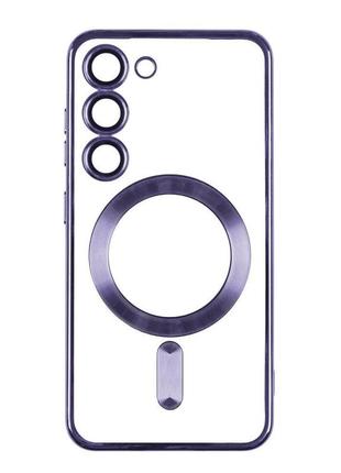 Чехол tpu metallic full camera magsafe samsung galaxy s22 ultra dark purple