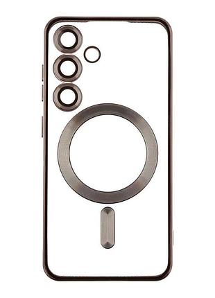 Чехол tpu metallic full camera magsafe samsung galaxy s24 plus black