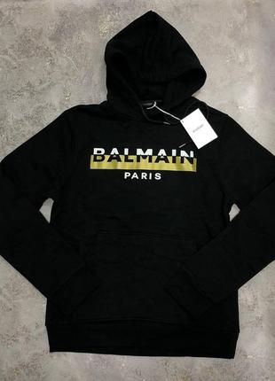 Мужское худи balmain черный цвет