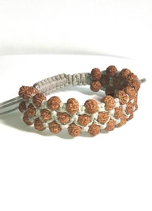 Браслет плетений 3-рядний з рудракші