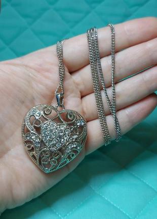 Колье кулон сердце