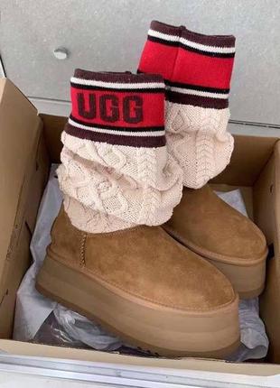 Угги с довязом в стиле ugg