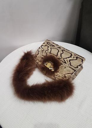 Сумка  з шкіри пітона d&g