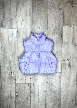 H&m divided жилетка s размер женская сиреневая короткая фирменная