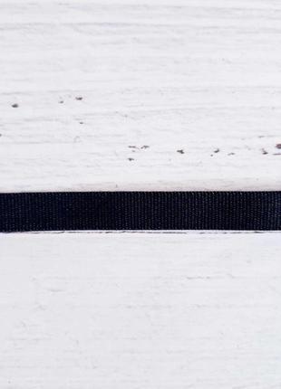 Гумка гладка для спідньої білизни декоративна чорна