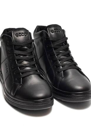 Мужские зимние кожаные ботинкиecco tex 49037