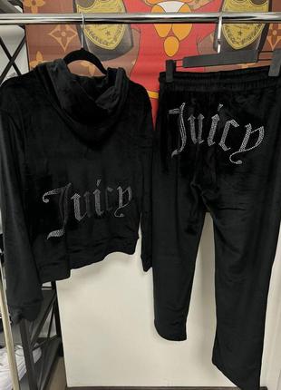Велюровий костюм зі стразами juicy couture