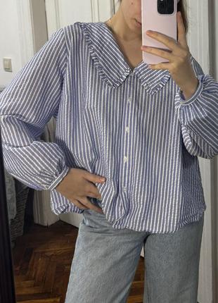 Рубашка блузка в полосу