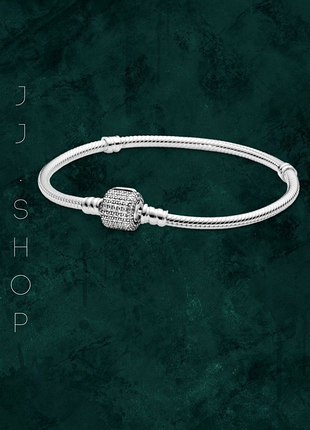 Браслет с сияющей застежкой pandora 590723cz