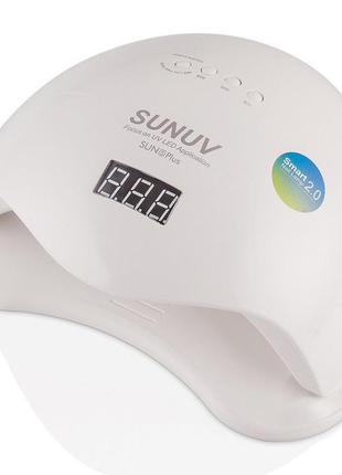 Лампа sunuv sun 5 plus 48w white uv/led для полімеризації, професійна лампа для нігтів з таймером