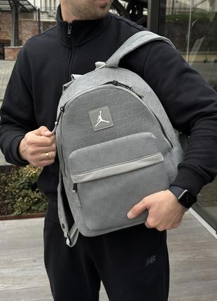 Рюкзак air jordan monogram backpack grey сірий