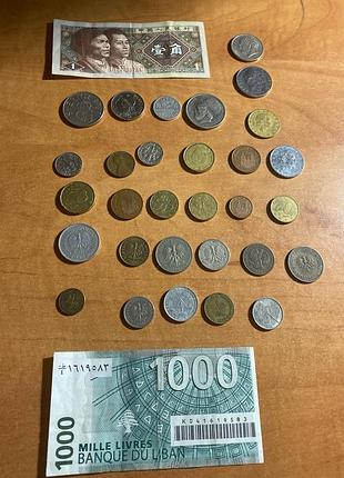 Різні монети/ банкноти світу ціна за все, що на фото
