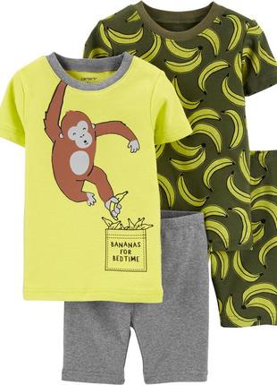 Carters комплект набор хлопковых пижам из 2 шт картерс пижама monkey
