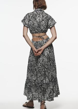 Сукня з вирізами на талії від zara, розмір xs*7 фото