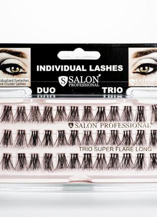 Пучки для наращивания ресниц тройные salon professional trio super flare long