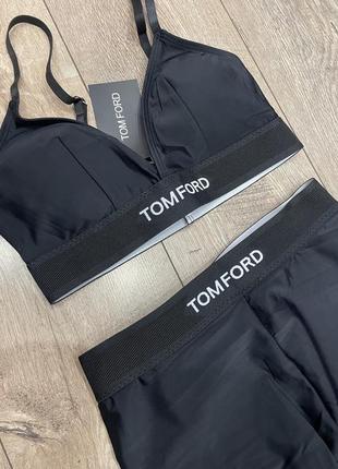 Крутий брендовий жіночий костюм лосини і топ tom ford