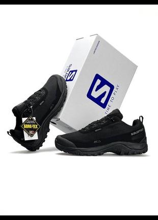 Мужские кроссовки salomon shelter gore-tex black white