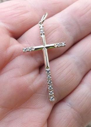 Хрест срібло 925 хрестик срібний декоративний 30121