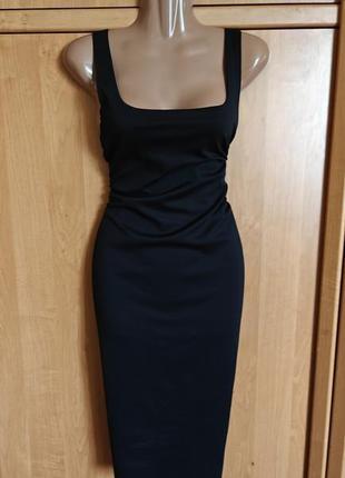 Гарна сукня міді з квадратним вирізом3 фото