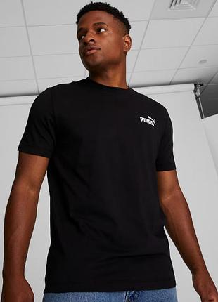 Puma размер l футболка черная essentials logo tee пума с логотипом оригинал