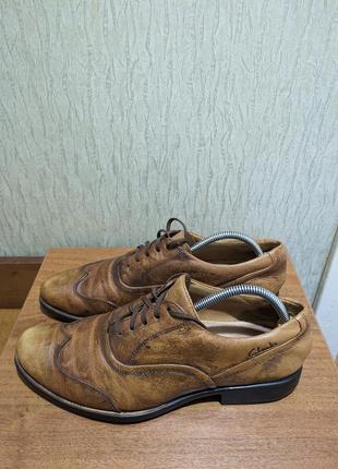 Мужские кожаные туфли броги clarks размер 41