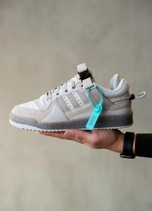 Bad bunny x adidas forum low light grey cloud white 42