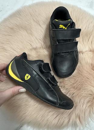 Стильные кроссовки puma, черные кроссовки, кроссовки на липучке,