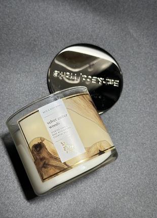 Свічка парфумована velvet amber woods 411 g bath and body works