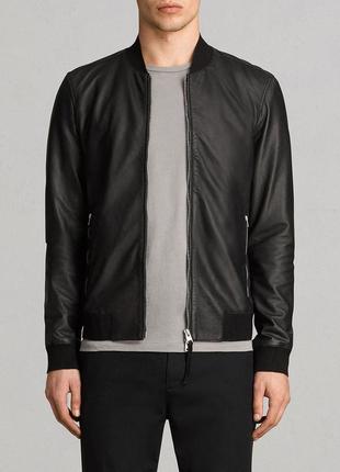 Allsaints leather mower bomber чоловічий шкіряний бомбер куртка